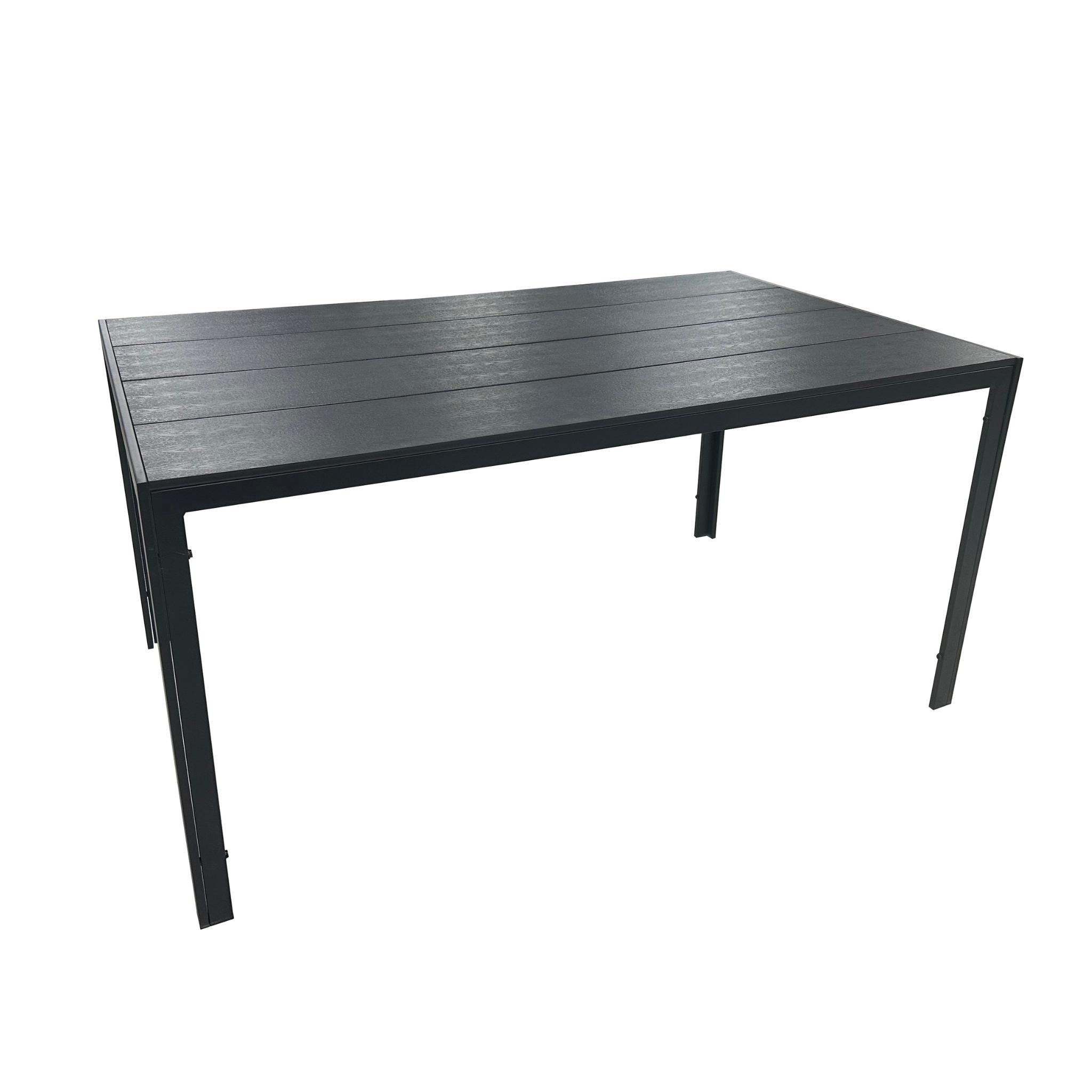 greemotion Esstisch Merida Anthrazit / Schwarz wetterfest 150x90x74 cm