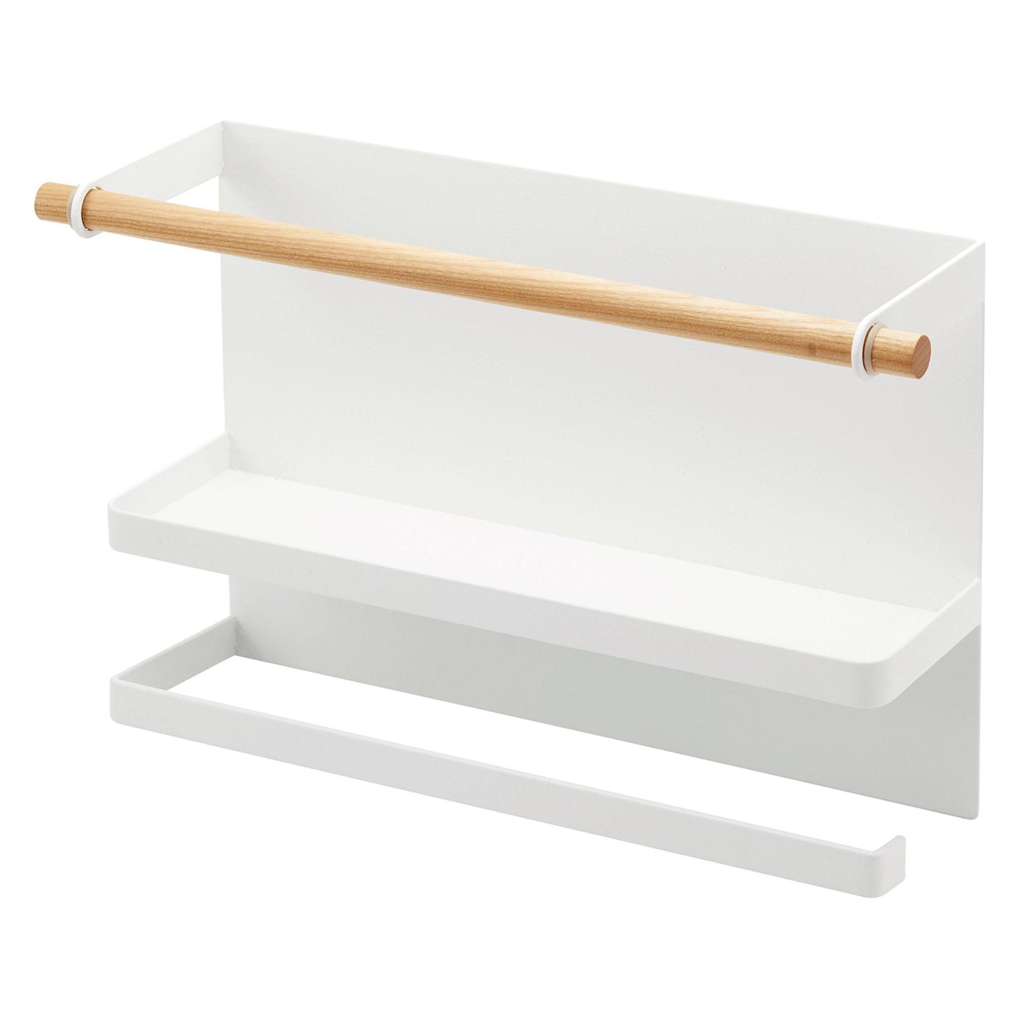 Yamazaki Magnetisches Regal mit Küchenrollenhalter TOSCA (KT-PW CD WH WP F)