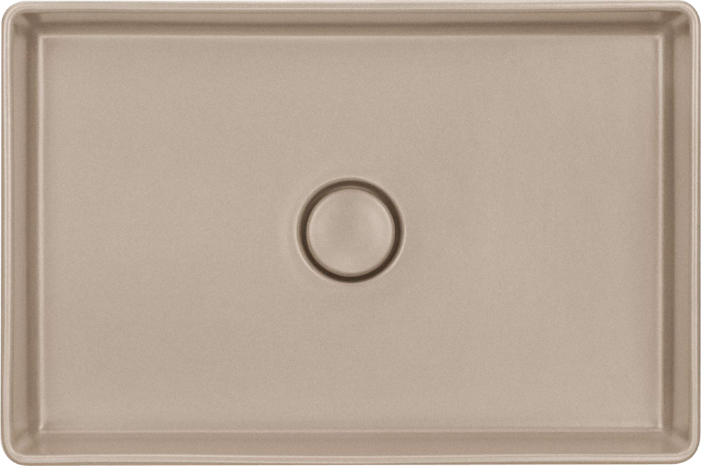 systemceram Aufsatzwaschbecken LAVARA 60 - FANGO - mit keramischer Abdeckung / Spüle / Becken