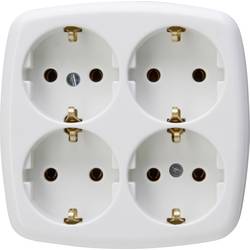 Kopp 121001009 Steckdosenleiste 4fach Arktik Weiß ohne Stecker 1 St.