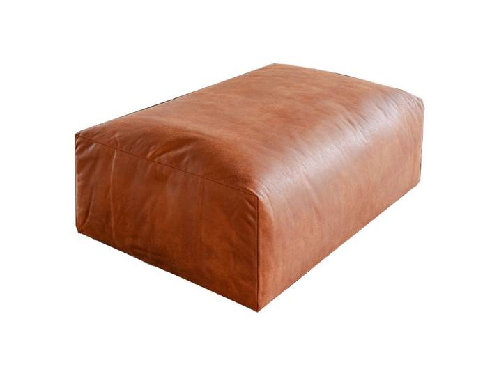KAWOLA Polsterhocker MIA Sitzelement Lederfaserstoff – Modul für Sofa – modern, Edle Lederoptik, pflegeleicht & kombinierbar mit weiteren MIA Modulen