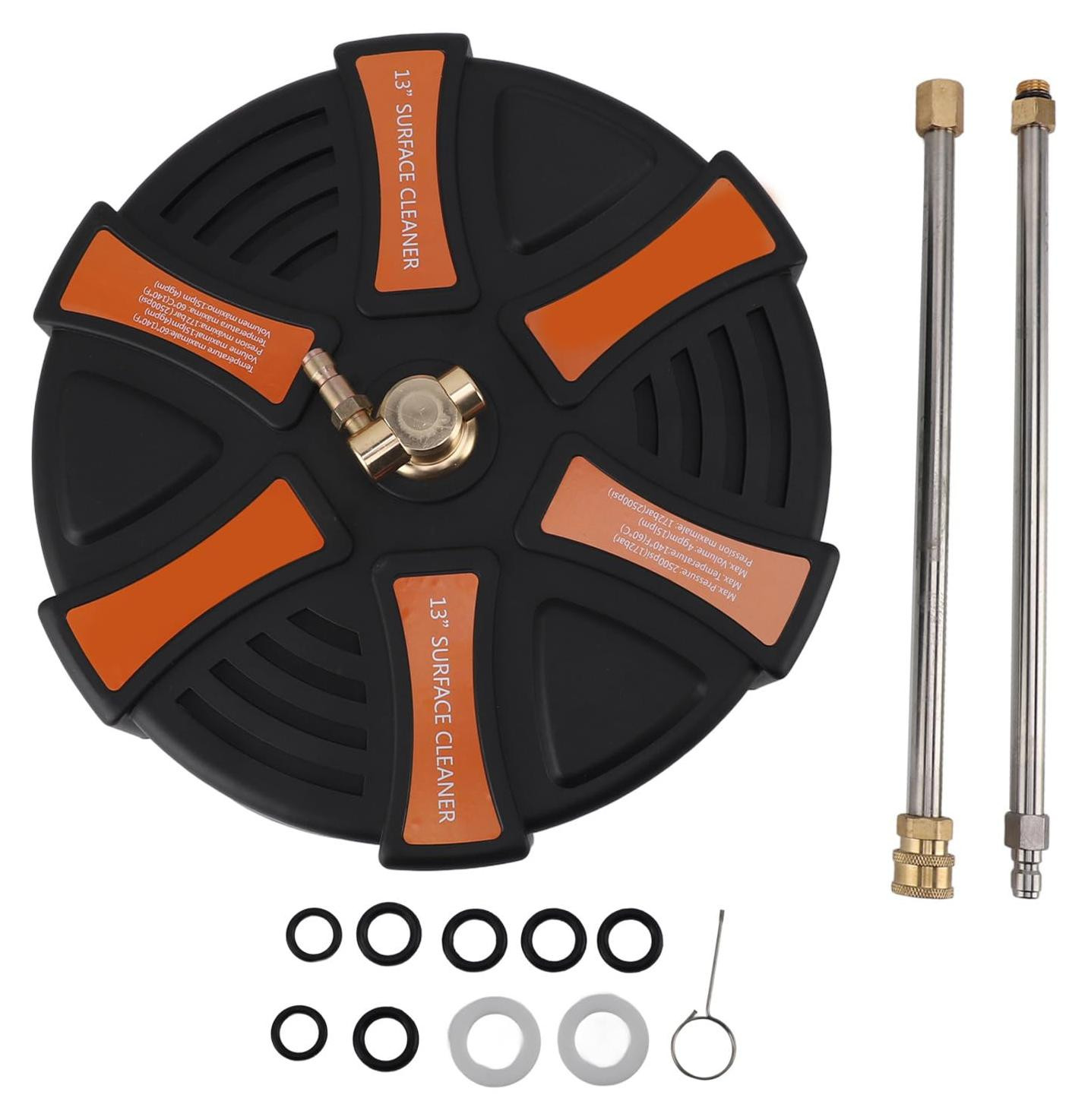 Selius Hogedrukreiniger Accessoires 13 Inch 2500 Psi Roestvrij Staal