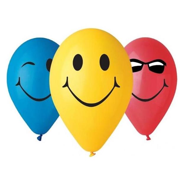 GoDan Premium Luftballons 3 Smiles 30 cm 5 Stk (5x) (40953053)