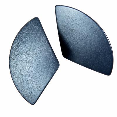 Paar Ohrstecker DEMARIE "eloxiertes Aluminium blau", Damen, Gr. one-size, Metall, grau, Ohrringe