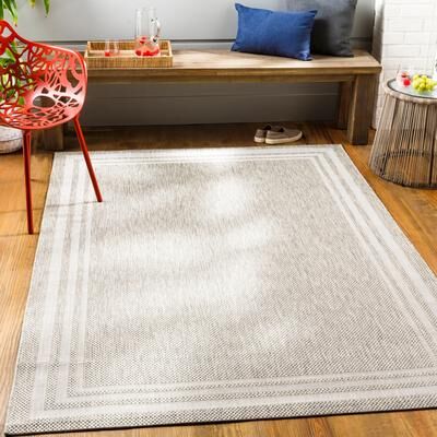 Livabliss Jeremie Indoor/ Outdoor Border Area Rug.