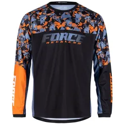 Force Reckless Unisex Langarmtrikot Schwarz/Orange Gr. M
