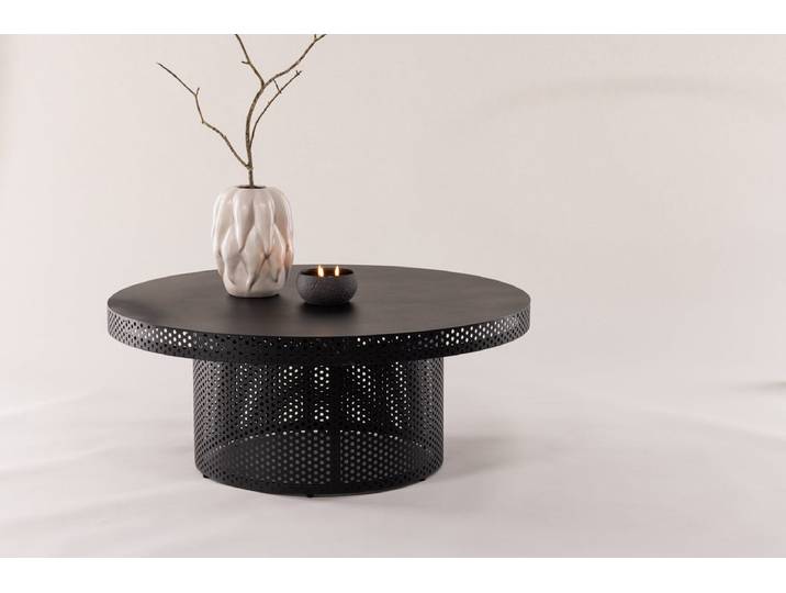 Couchtisch Flamo - im Industrial-Look - Schwarz - Luxusbetten24