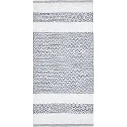 Handwebteppich Elisa in Dunkelgrau ca. 60x120cm