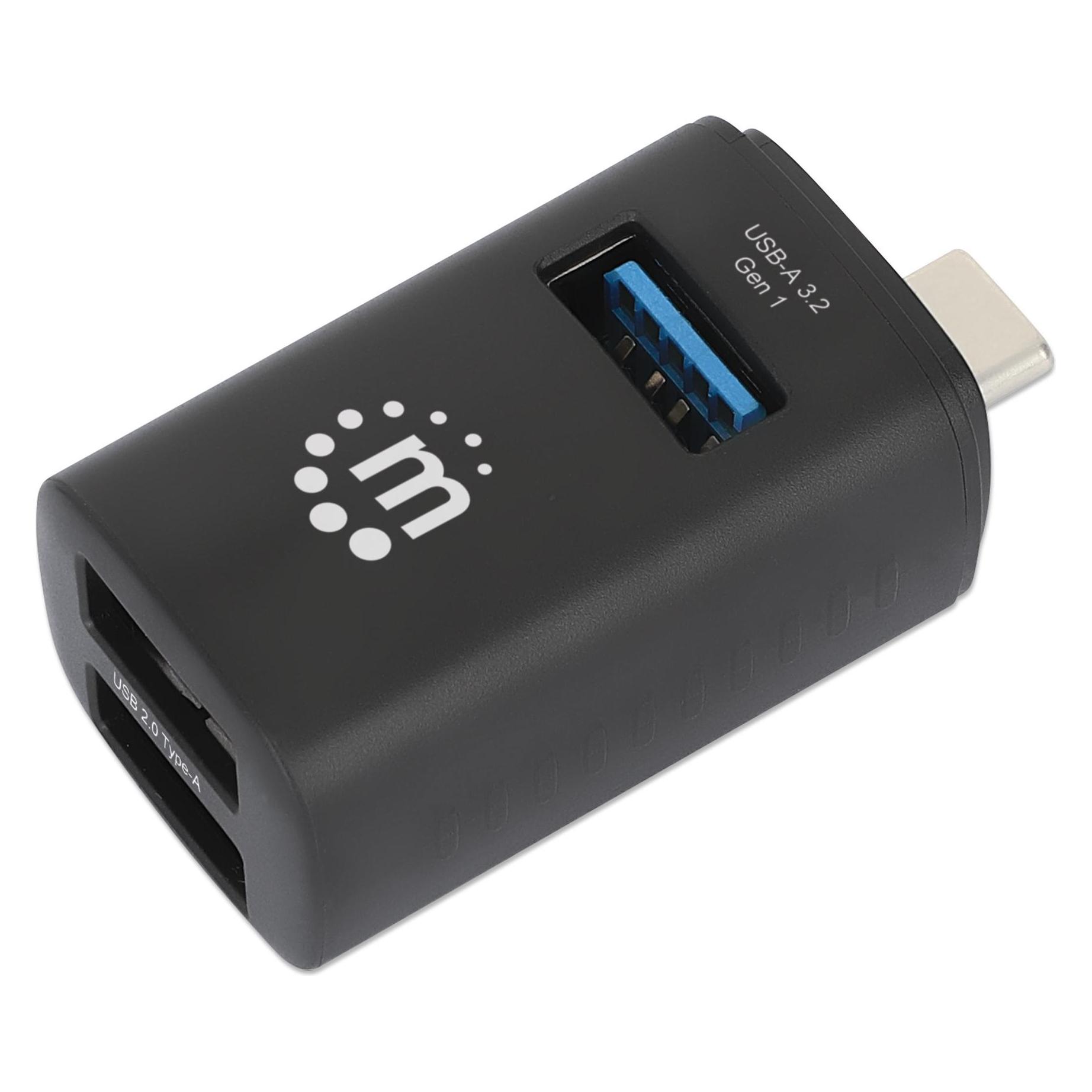 Manhattan 3-Port USB 3.0 / 2.0 Typ-C Kombo-Hub (USB-C, 3 Ports) (180993)
