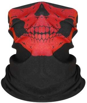 Uplifted Goods Breathable Summer Cycling Face Mask Bandana For Outdoor Sports red