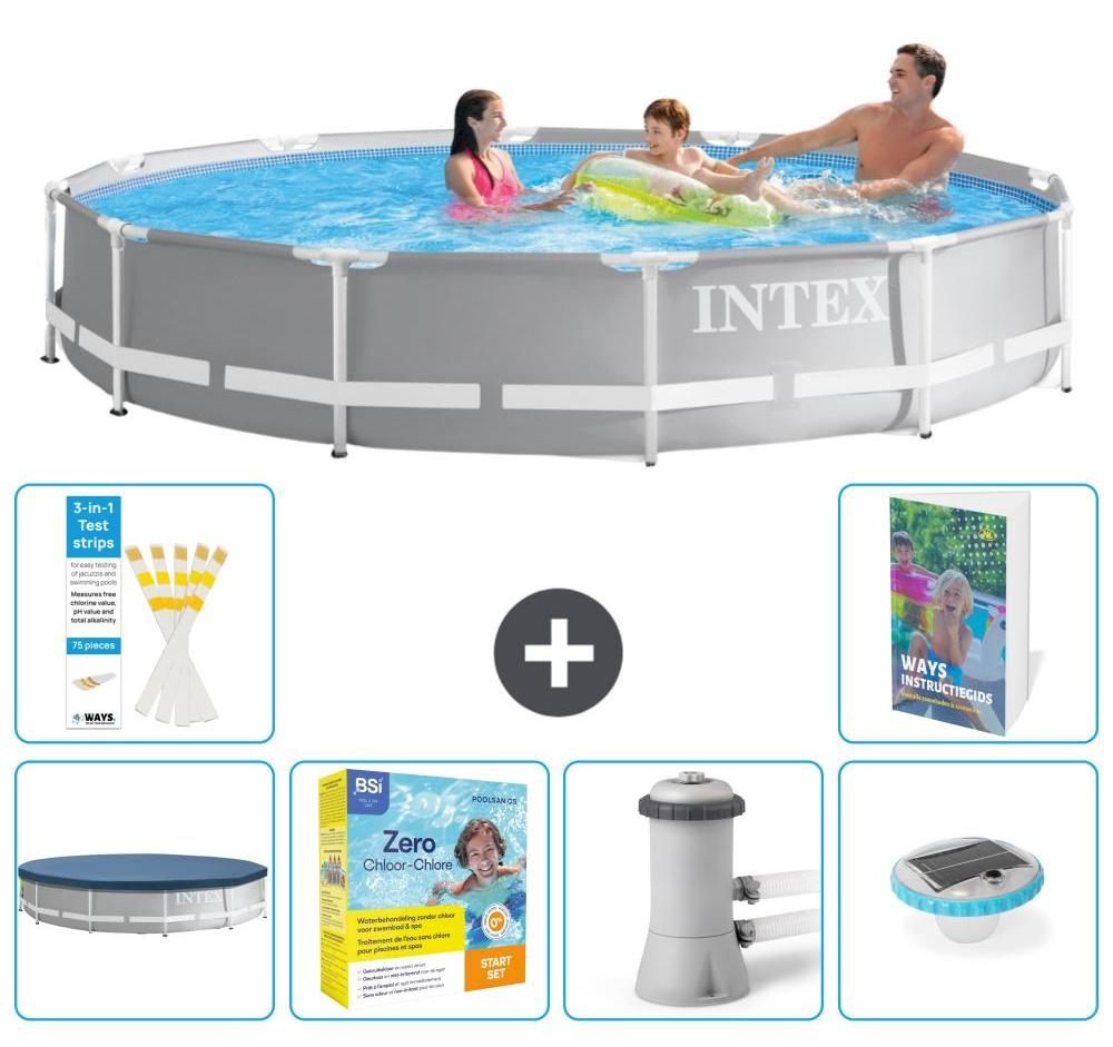 Prism Frame Pool Rund - 366x76 cm - 5-teilig S4