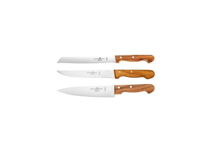 Kochmesser Schwertkrone Fleisch/Koch/Brotmesser , braun (braun, silber), Klingenlänge 20cm, Edelstahl, Kochmesser, Kochmesser