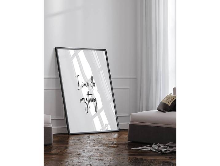 Bild I Can Do Anything Buche Massiv, lackiert Acrylglas Multicolor 73 x 93cm