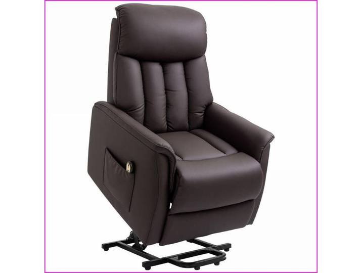 Fauteuil d'assistance à la levée électrique - Similicuir marron