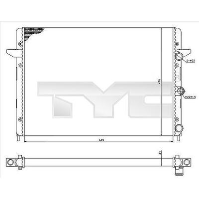 Tyc Kühler, Motorkühlung [Hersteller-Nr. 737-0005] für VW, Ford