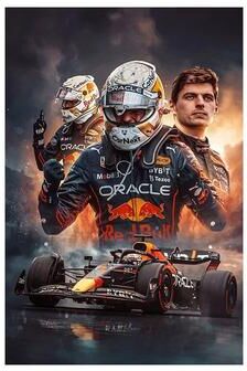 Uplift Treasures Verstappen F1 Graffiti Canvas Wall Art r1490 31.50 47.24in No Frame
