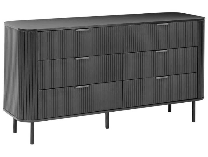 Commode à 6 tiroirs noir