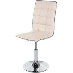 Esszimmerstuhl MCW-C41, Stuhl Küchenstuhl, höhenverstellbar drehbar, Kunstleder ~ creme