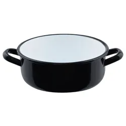 Riess Zwerge Kasserolle mit Bördel ⌀12cm 0,5L Riesen und Zwerge Emaille