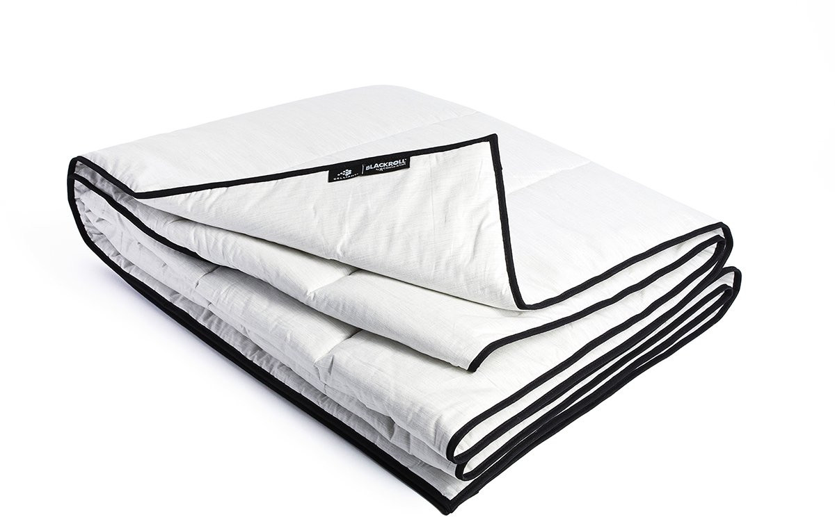 BLACKROLL RECOVERY BLANKET WINTER verzwaringsdeken voor ontspanning en diepe slaap met infrarood effect, Wit/Groen, B/D/H: 155 x 220 cm