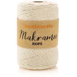 buttinette Makramee-Garn "Rope", natur, 3-fach verzwirnt, Stärke: 3 mm, Länge: 150 m