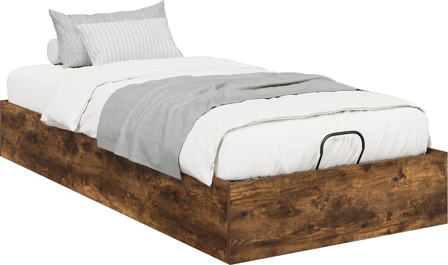 Ottoman Bettgestell Geräucherte Eiche 203 x 90 x 25 cm