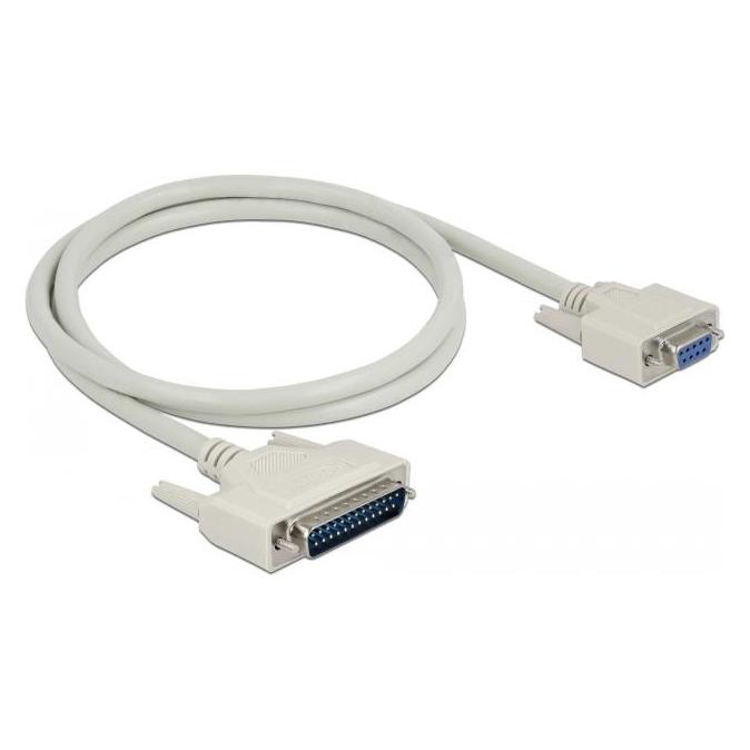 Delock Serielles Kabel D-Sub 25 Stecker zu D-Sub 9 Buchse 1 m (1 m, VGA) (84544)