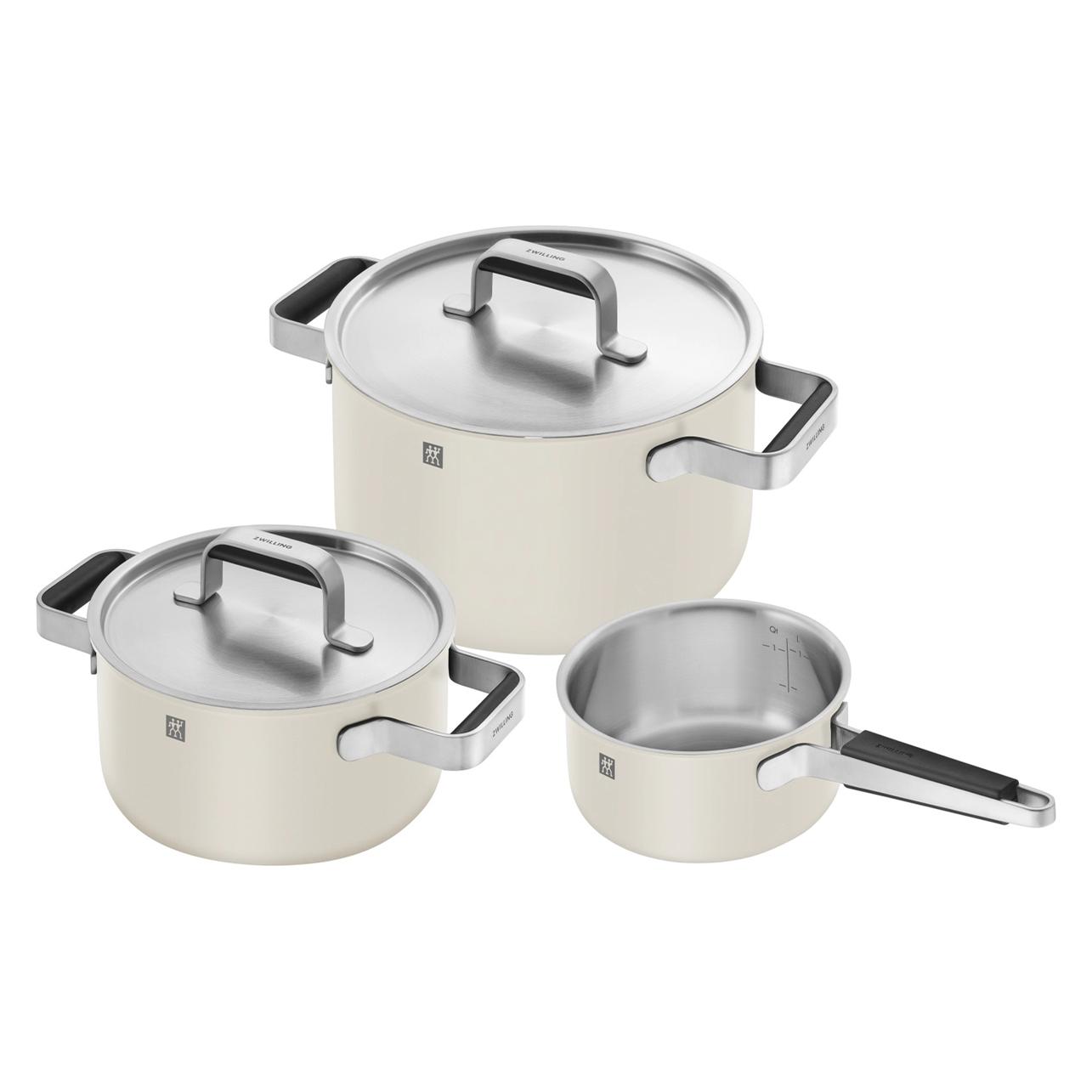 Zwilling 3tlg. Pure Kochgeschirrset Elfenbeinweiss (1028807)