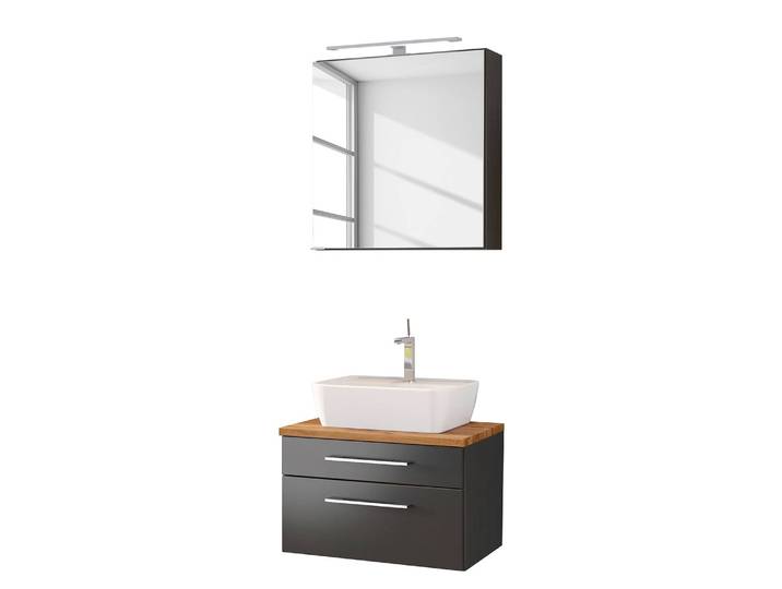 Badezimmerset VII 2-teilig 60 x 200 x 47cm Grau/Anthrazit