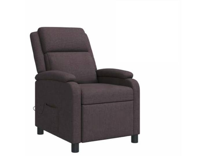 Massagestuhl Dunkelbraun aus Polyestergewebe, Winkel verstellbar 115-160 Metall-Engineering-Rahmen, Schaumstoff und Faser, moderner Stil, leicht zu reinigen, für Wohnzimmer und Büro