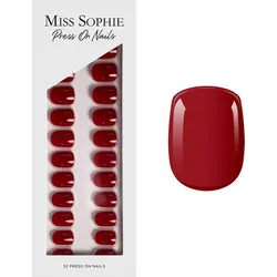 MISS SOPHIE Press On Nails Paris Je T'aime Extra Short Square