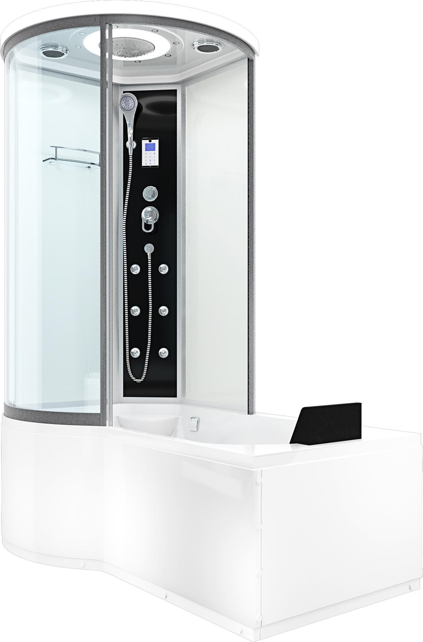 Kombination Badewanne Dusche K55-R01-EC Duschtempel 100x170 cm