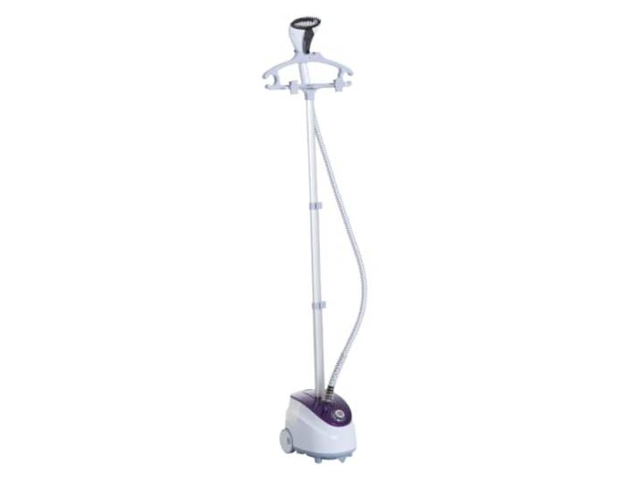 HOMCOM Défroisseur Vapeur Vertical Défroisseur À Vêtements Blanc Violet 1\,8 L\, 1800 W\, Débit Vapeur 30g/min\, Tige Telescopique