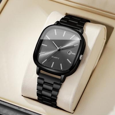 USA Free Shipping Shop Executive Mens Business Watch With Calendar Quartz Movement & Classic Analog Design black Black No Box