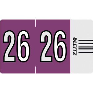 Leitz Jahressignale 6756-00-65, Orgacolor 2026, selbstklebend, violett, auf Trägerband, 100 Stück