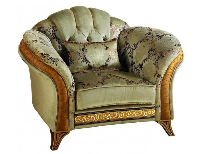 Xlmoebel Sessel Eleganter Lounge-Sessel aus Gewebe in klassischem Design (1-St., Sessel), Hergestellt In Italy