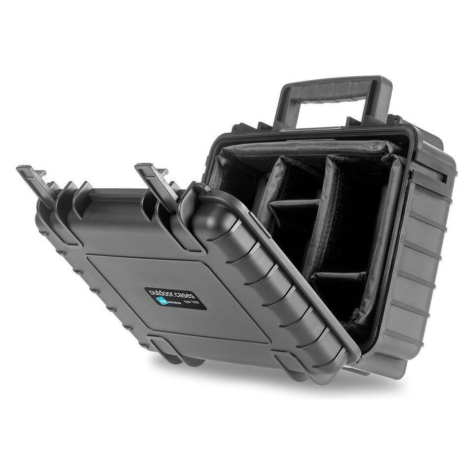 B+W Outdoor-Koffer Typ 1000 - RPD mit Facheinteilung (Fotokoffer, 4.10 l) (1000/B/RPD)