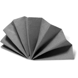 VEPATIM 100 DekoStar Servietten 38 x 38 cm grau Geprägte Tischservietten Tischdekoration