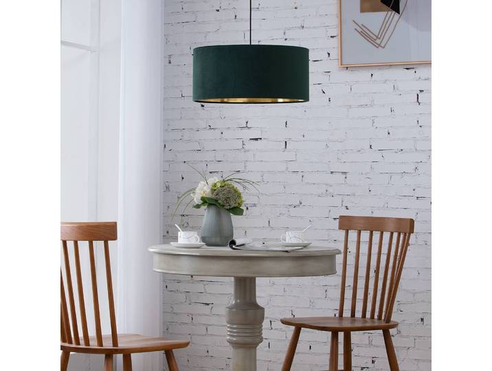 Suspension Satley 45 x 125 x 45cm Vert/Vert Velours E27