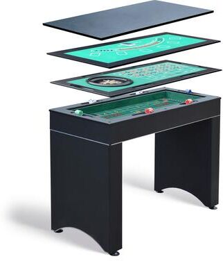 Hathaway Monte Carlo 4-In-1 Multi Combo Game Table Set, Roulette, Blackjack, Craps