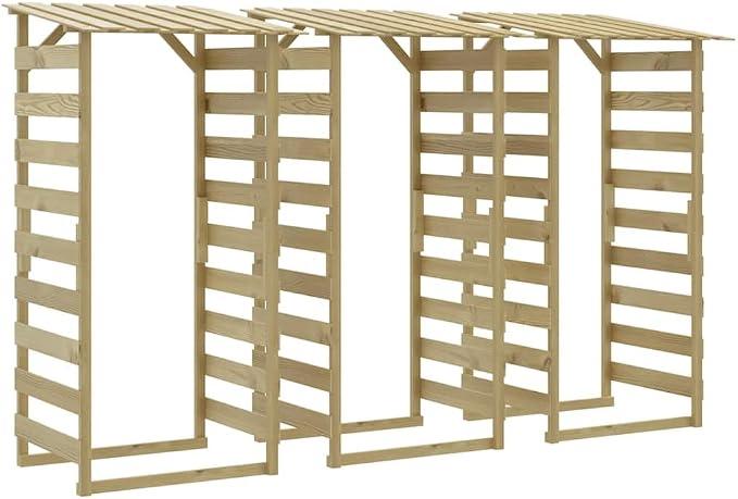 Pergolen Mit Dach 3 STK. 100x90x200 cm Kiefernholz Imprägniert | Massives Tannenholz, Korrosionsbeständig, Für Gartenweg oder Eingang, Dekorativ