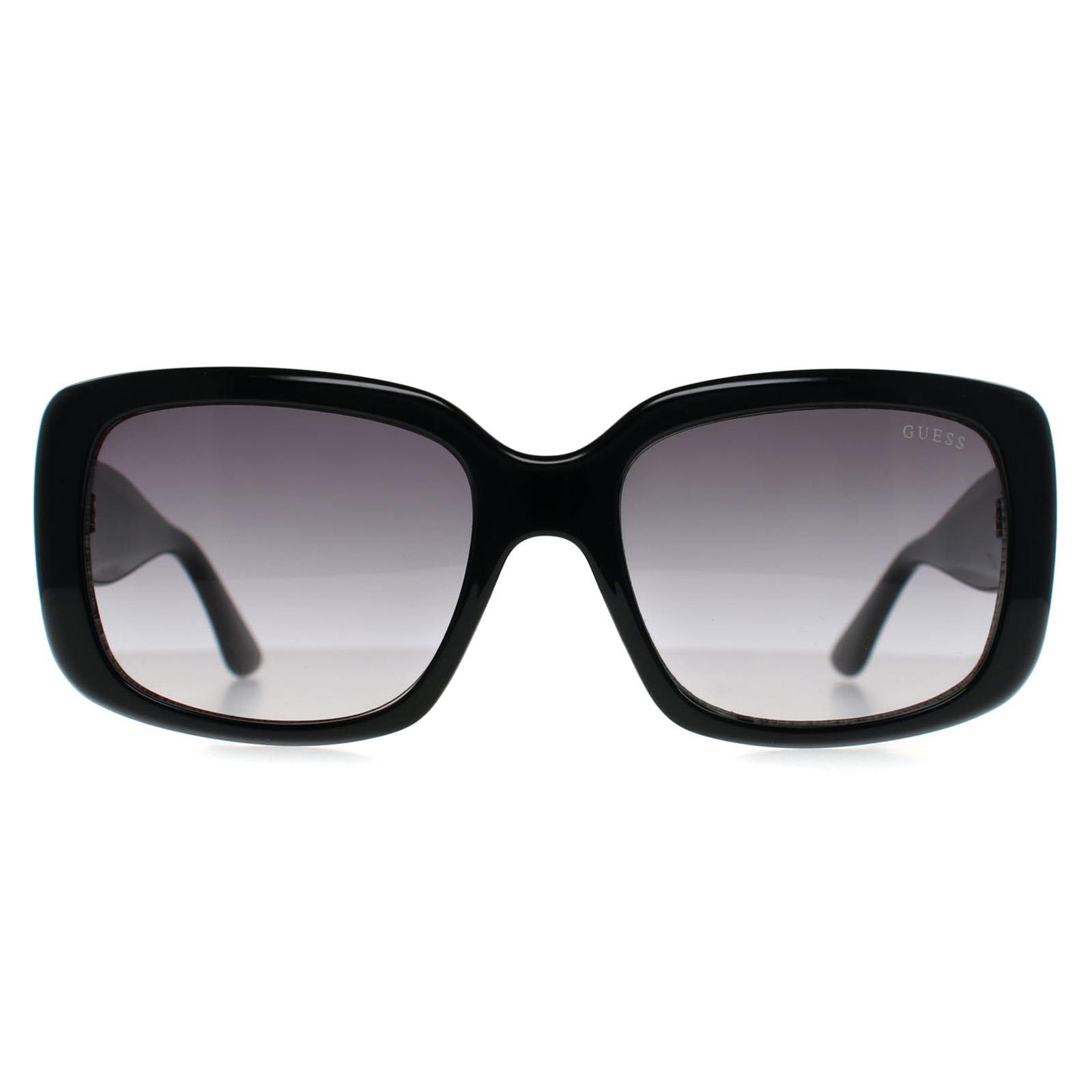 Guess GF6167 01B glanzend zwartgrijze zonnebril