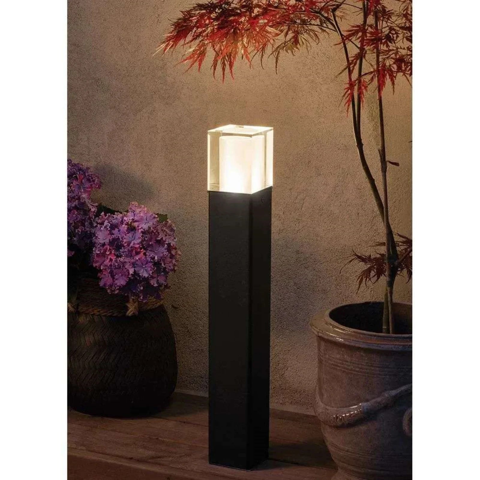 Norlys Arendal LED Tuinbollard - Zwart - Metaal - Hoogte: 65 cm