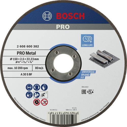 Bosch Accessories 2608600382 2608600382 Trennscheibe gerade 150mm Stahl