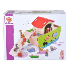 Eichhorn Motorikspielzeug 100002084, Arche, Steckspiel aus Holz, ab 1 Jahr