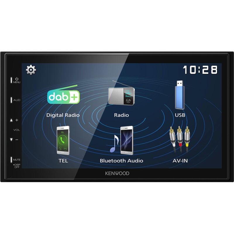 Kenwood Electronics DMX129DAB Ricevitore multimediale per auto Nero 64 W Bluetooth
