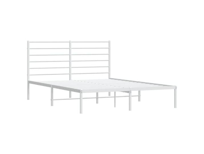 Lit double métal blanc 140x190 cm