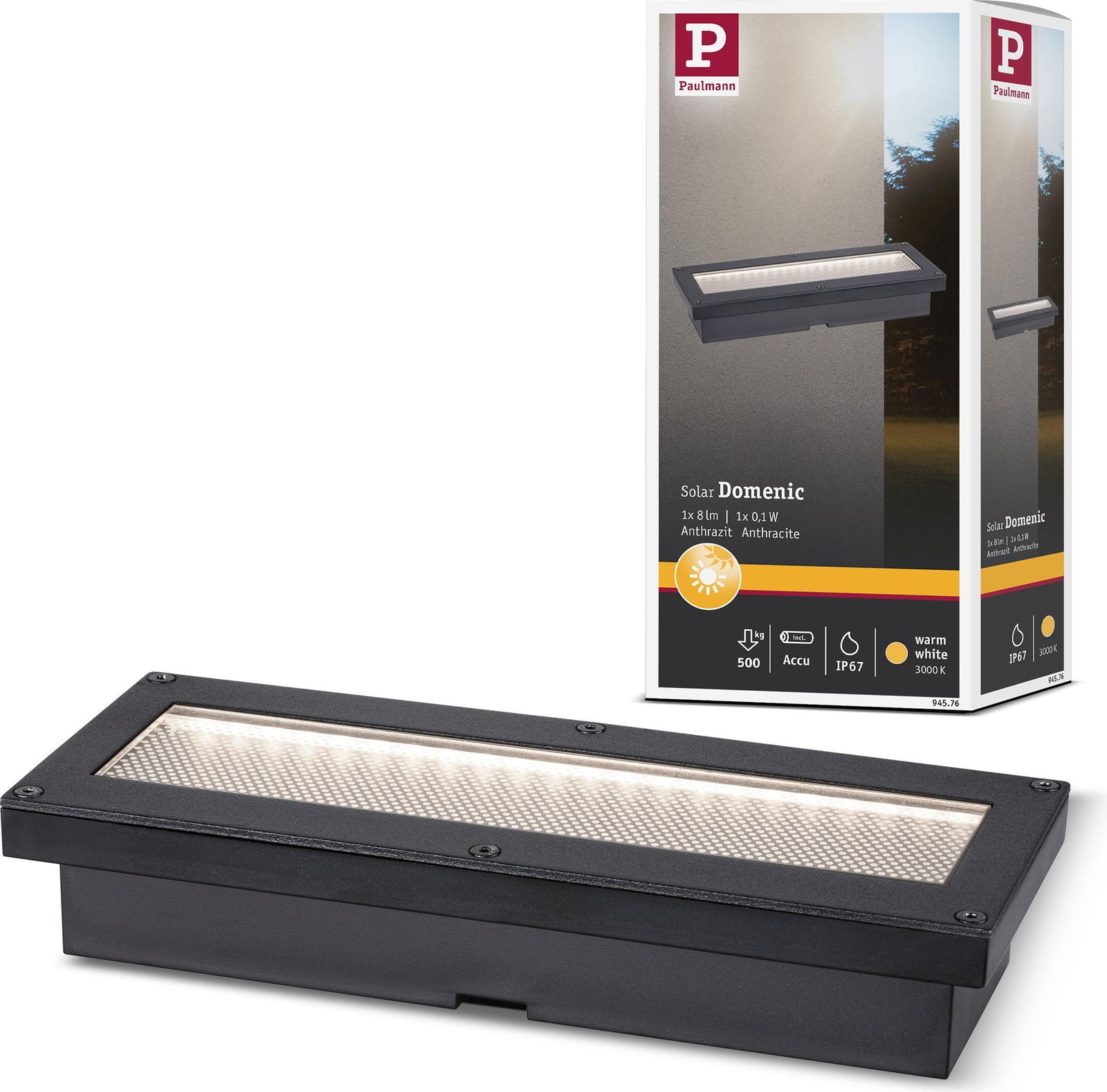 Paulmann Domenic Solar LED inbouwspot voor in de tuin of op het terras
