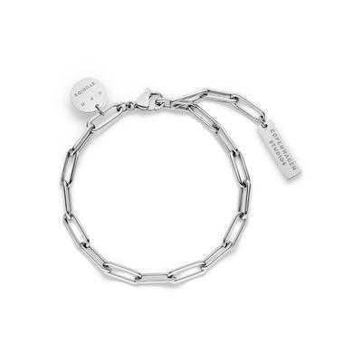 Armband COPENHAGEN STUDIOS "Schmuck Geschenk Edelstahl Basic Tags", silber (edelstahlfarben), Armbänder, Damen, 21cm, Edelstahl, Armband