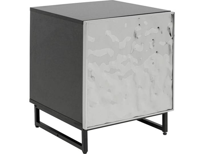 Kare-Design Kommode, Schwarz, Chromfarben, Metall, Metalloptik, 40x50x39 cm, stehend, Holzmöbel, Wohnwände Holz, Wohnwand Serien Holz